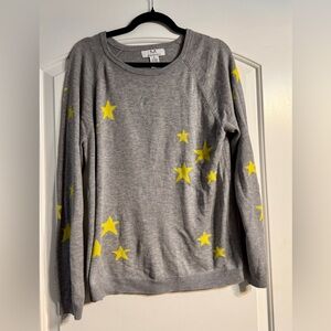 Magaschoni Gray Sweater with Yellow Star Accents